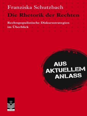 cover image of Rhetorik der Rechten